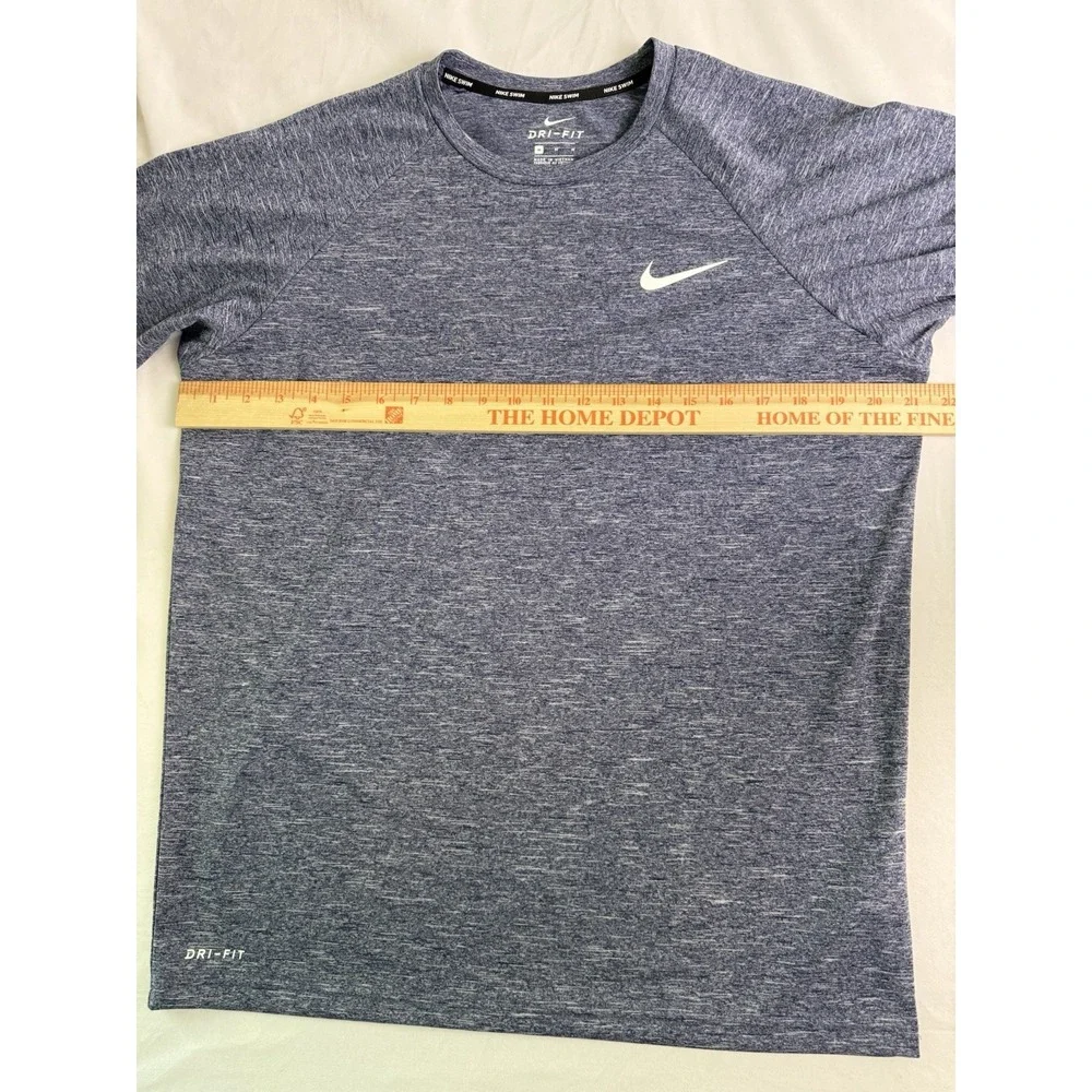 NWT Nike Dri-Fit Swim Men's Long-Sleeve Hydroguard Swim Shirt Navy Medium